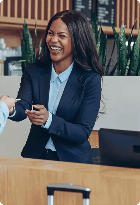 receptionist at hotel